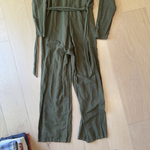 Outerknown Jumpsuit Women's Medium Green Minimalist Utility Military New York - Picture 10 of 11